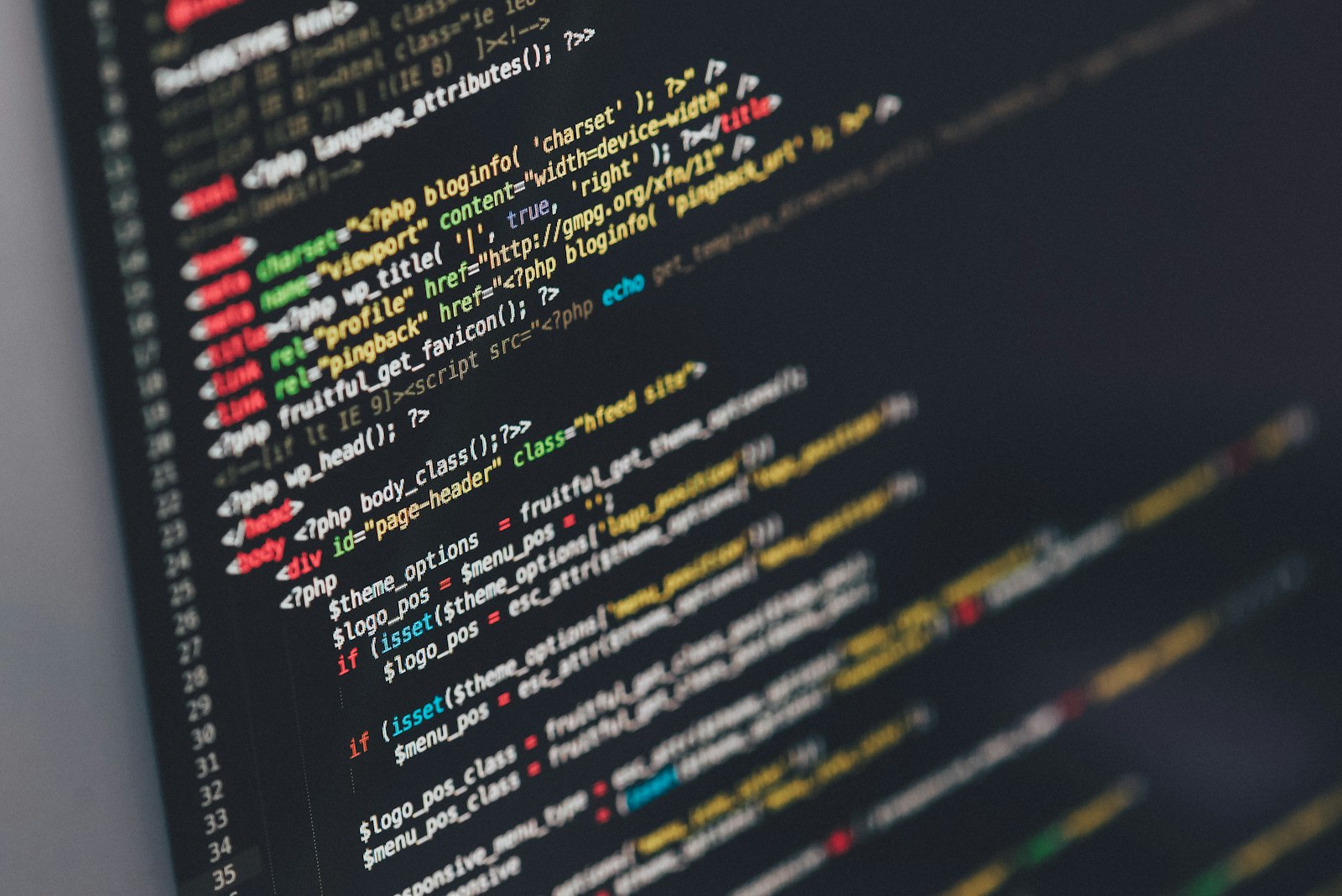 Source code on a developer's screen
